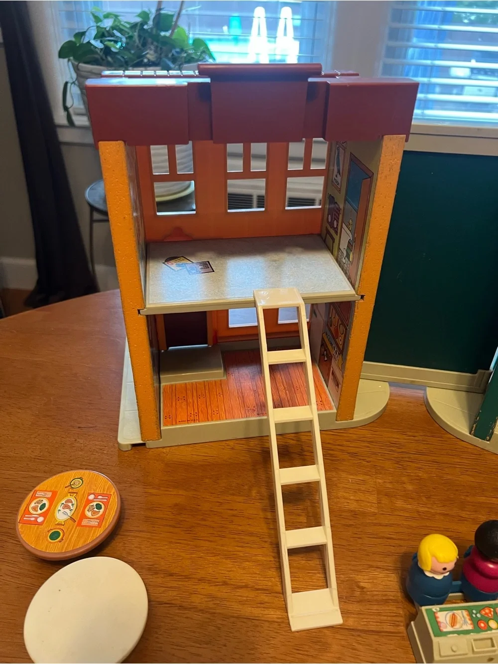 Fisher-Price Vintage Play Family Two-Building Set with bonus Cookie Monster